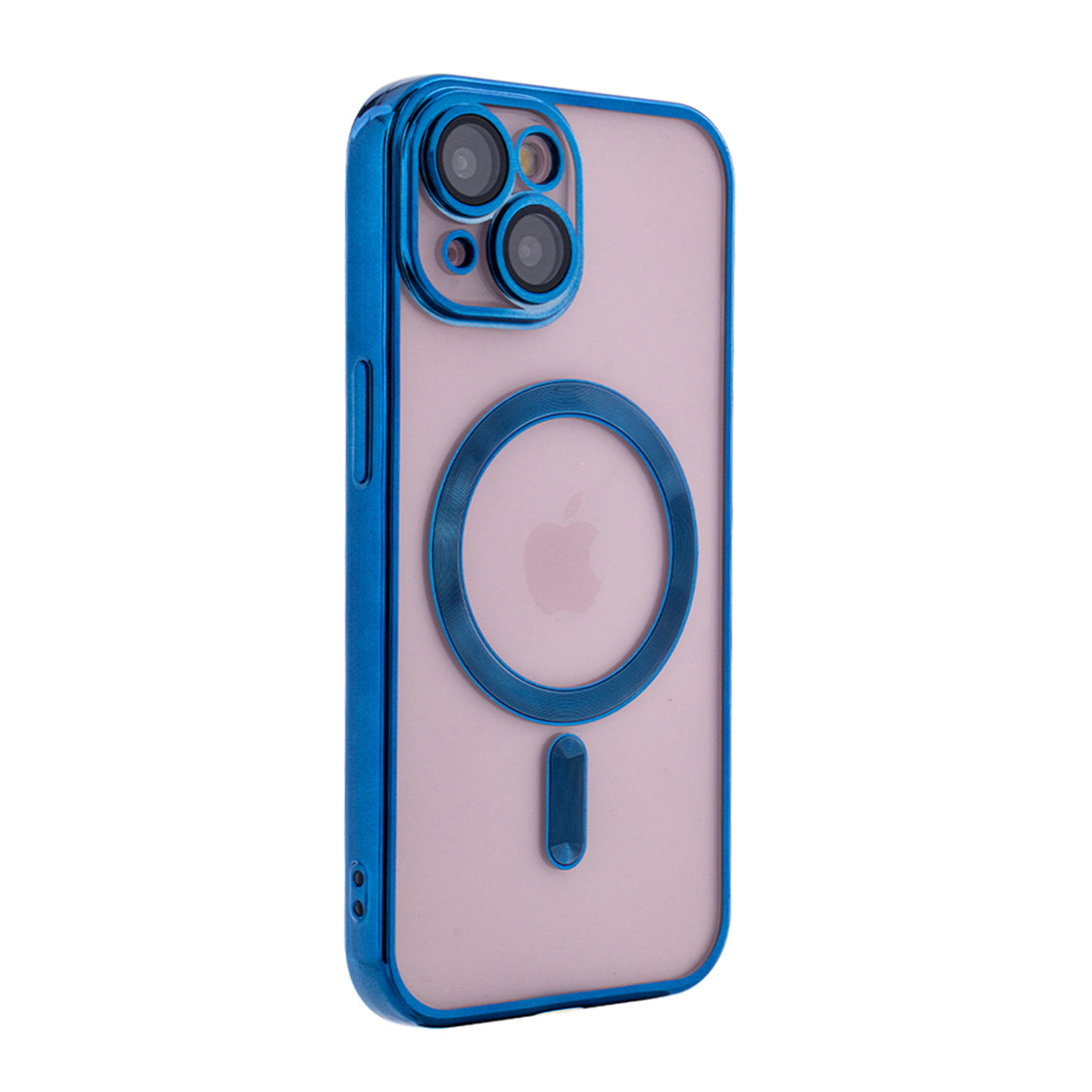Magnetic Wireless Charging TPU Bumper Case For iPhone 15 In Blue